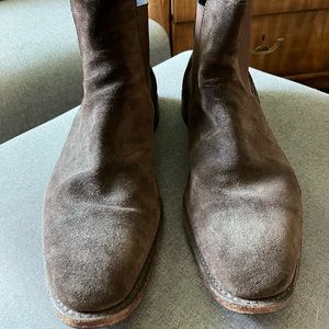 Allen Edmonds brown suede Liverpool Chelsea boot